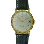 Omega - Gentleman's Seamaster De Ville gold cased automatic wristwatch, the signed linen effect