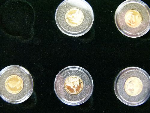 Gold Coins - The Worlds Finest Gold Miniatures, a part set of twenty-six miniature gold coins, cased - Image 5 of 15