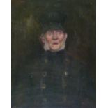 19th Century English School - Oil on canvas - Half length portrait of a Chelsea Pensioner wearing