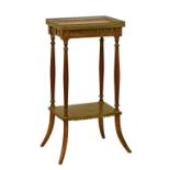 19th Century French brass mounted mahogany and beech rectangular top occasional table standing on