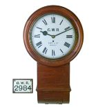 Great Western Railway mahogany and beech cased drop dial single fusee wall clock, circa 1880,