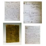 George III hand written book of recipes, herbal remedies and household hints, the fly sheet