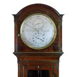 Regency mahogany longcase regulator by Robert Roskell of Liverpool, arch shaped hood with circular