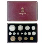 Coins - George VI specimen coin set 1937, comprising: fifteen coins, farthing - crown including