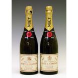 Wines & Spirits - 1964 Moët & Chandon Vintage Dry Imperial Champagne, two 75cl bottles Condition: