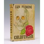 Books - Ian Fleming - Goldfinger, published by Jonathan Cape, first edition 1959, black boards,