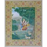 Contemporary Indian School - Eight various unattributed Mughal style watercolours, various sizes,