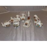 SELECTION OF CRESTED CHINA 9 PIECES EST [£ 10- £ 20]