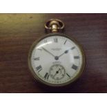 WALTHAM USA "EQUITY" GOLD PLATED POCKET WATCH IN DENNISTON CASE