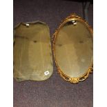 GILT & BEVEL FRAMED WALL MIRRORS EST [£10-£20]