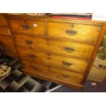 AN ASH CHEST OF TWO OVER THREE DRAWERS EST [£30- £60]