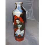 JAPANESE SUMIDA GAWA 8 1/2" POTTERY ART VASE EST[£20-£40]