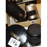 135MM F2.8 TELEPHOTO LENS, SEIMAR 35-70MM AUTO ZOOM-MACRO EST[£25-£50]