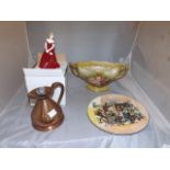 COPPER 1PINT JUG, DOULTON PLATE ,WINTON BOWL & WORCESTER XMAS ROSE200 EST[ £25-£50]