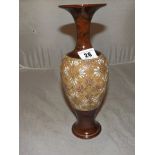 DOULTON LAMBETH VASE SLATER NO 2819 WITH FLUTED TOP 10 1/2" HIGH EST[£15-£30]