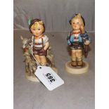 TWO GEOBEL FIGURES 11 CM TALL EST [£20- £40]