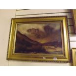 OIL ON CANVAS SCOTTISH HIGHLANDS GLENCOE , BY F FOGGATT 21 " X 14 " EST [£60- £80]