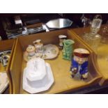 MIXED LOT CHINA TOBYS, CHEESE DISH ETC EST [£10- £20]