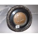 FRAMED BRONZE WW1 WIDOWS PENNY FOR PETER CAMPBELL EST [£40-£60]