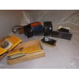 AGPA SYNCHRO BOX CAMERA & KODAK 'VEST ROCKET' CAMERA & VARIOUS GLASS & OTHER NEGATIVES EST [£15-£