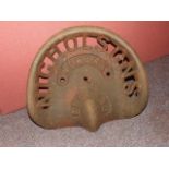 NEWARK CAST IRON TRACTOR SEAT EST [£25-£50]