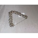 SILVER FLOWER BRACLET 1.45 OZS (BROKEN CLASP) EST [£15-£30]