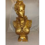 LARGE GOLD BUST OF FEMALE 25" HIGH EST [£20-£40]