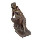 "Antonio Ugo Palermo 1870-1956 h. 43 cm. ""Susanna"", bronze with brown patina, signed and bearing