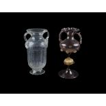 A lot of two Murano vases late 19th century  with gilt applications, different measures (one with