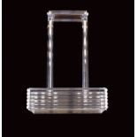 A Murano Seguso glass hanging lamp 20th century 110x77x41 cm. rectangular shaped and composed of