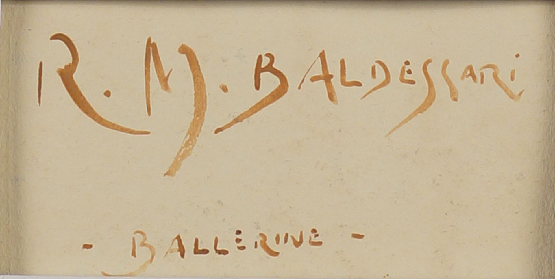 Roberto Marcello (Iras) Baldessari Innsbruck 1894 - Rome 1965 17x27 cm. "Ballerinas", 1923, colour - Bild 2 aus 2