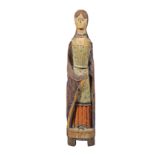 An antique Italian wooden sculpture North Italy, 19th century h. 70 cm. polychromatic decorated