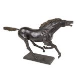 Francesco Messina Linguaglossa 1900 - Milan 1995 49x89x18 cm. "Horse", bronze sculpture, signed