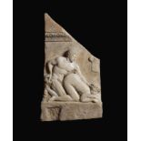 A marble frieze 19th century 60X34 cm. modelled like a erotic scene