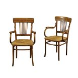 A pair of Austrian armchairs