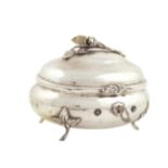 A silver jewellery casket