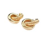 A pair of 18k rose gold earrings