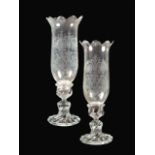 A pair of Baccarat crystal candelabra