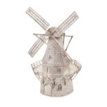 A Dutch silver model of a windmill