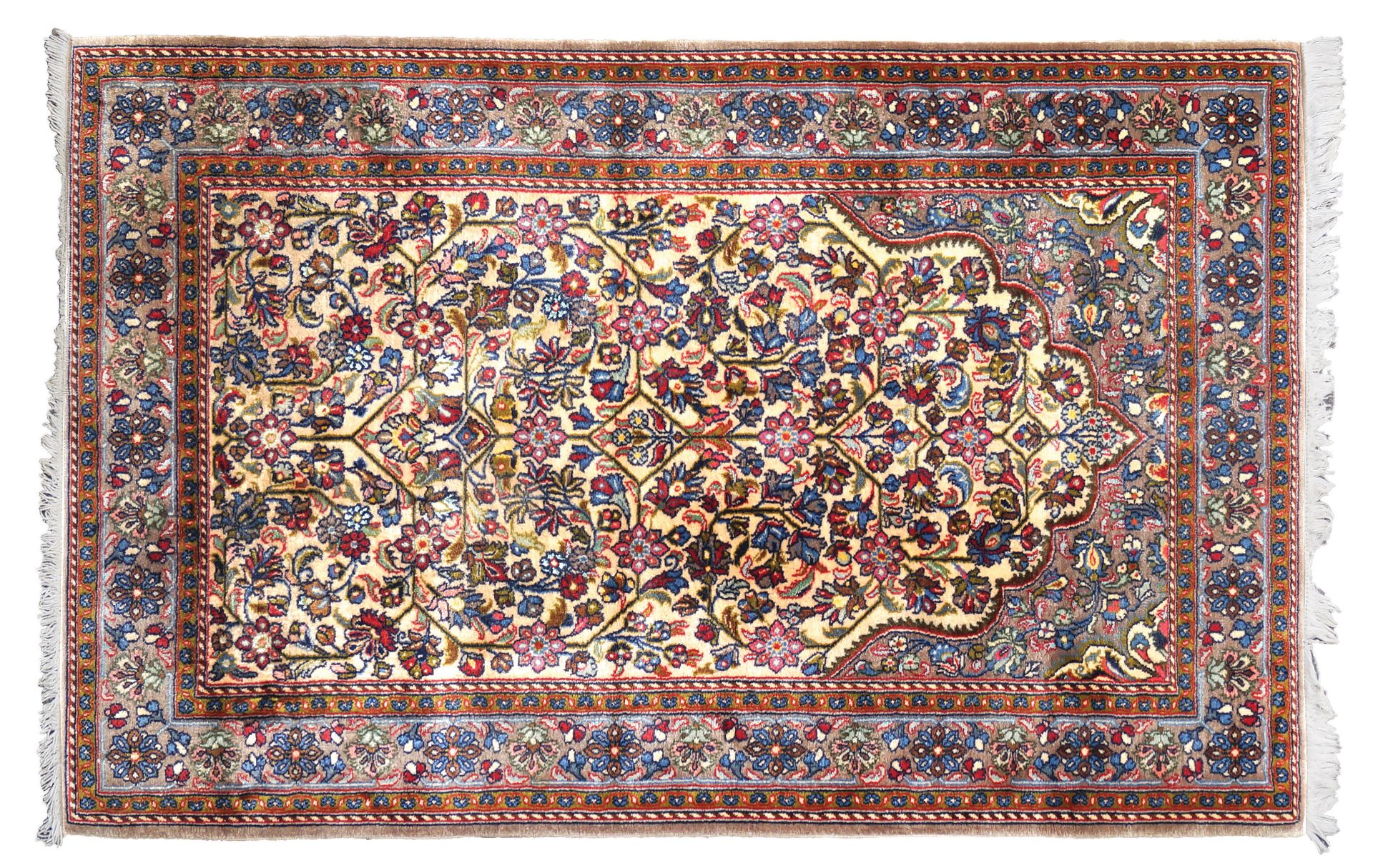 A Kashan Kork prayer rug