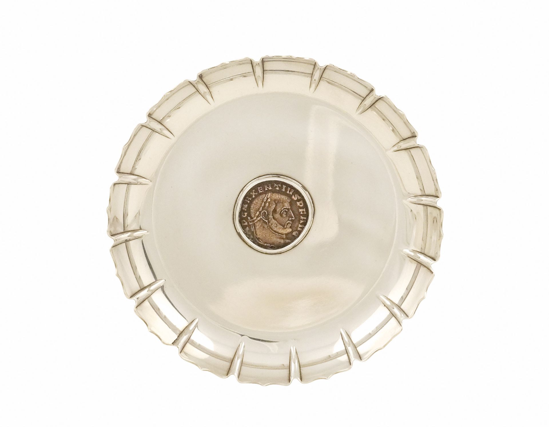 A Bulgari silver ashtray