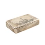 A Russian silver and niello snuff box