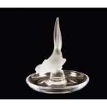 A Lalique crystal ashtray