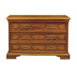 An Italian walnut commode