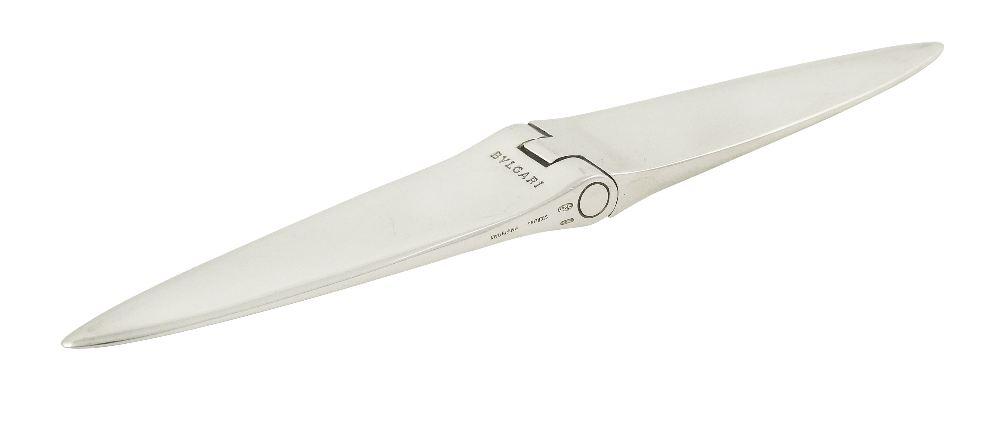 A Bulgari silver paper knife