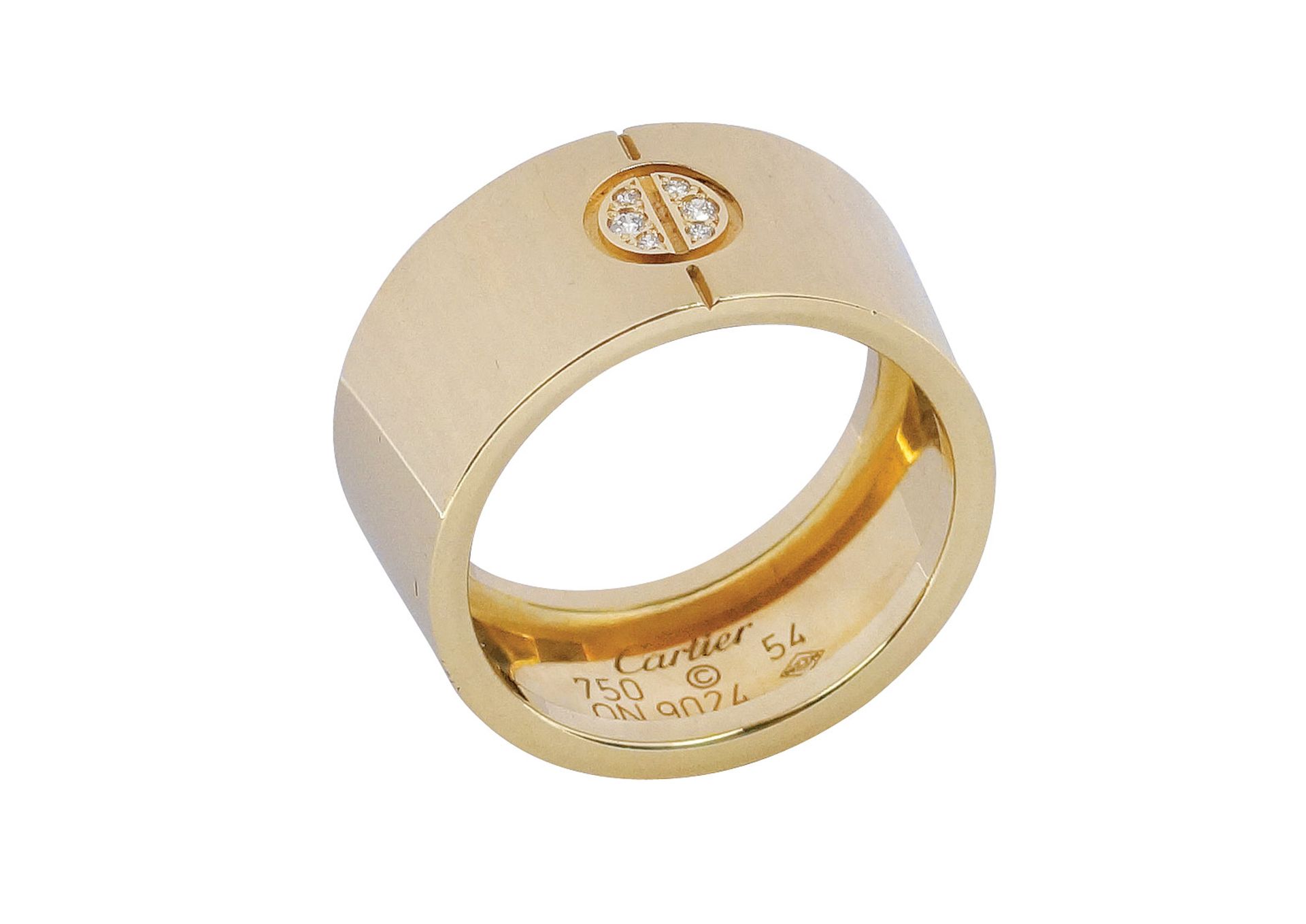 A Cartier 18k gold and diamond ring