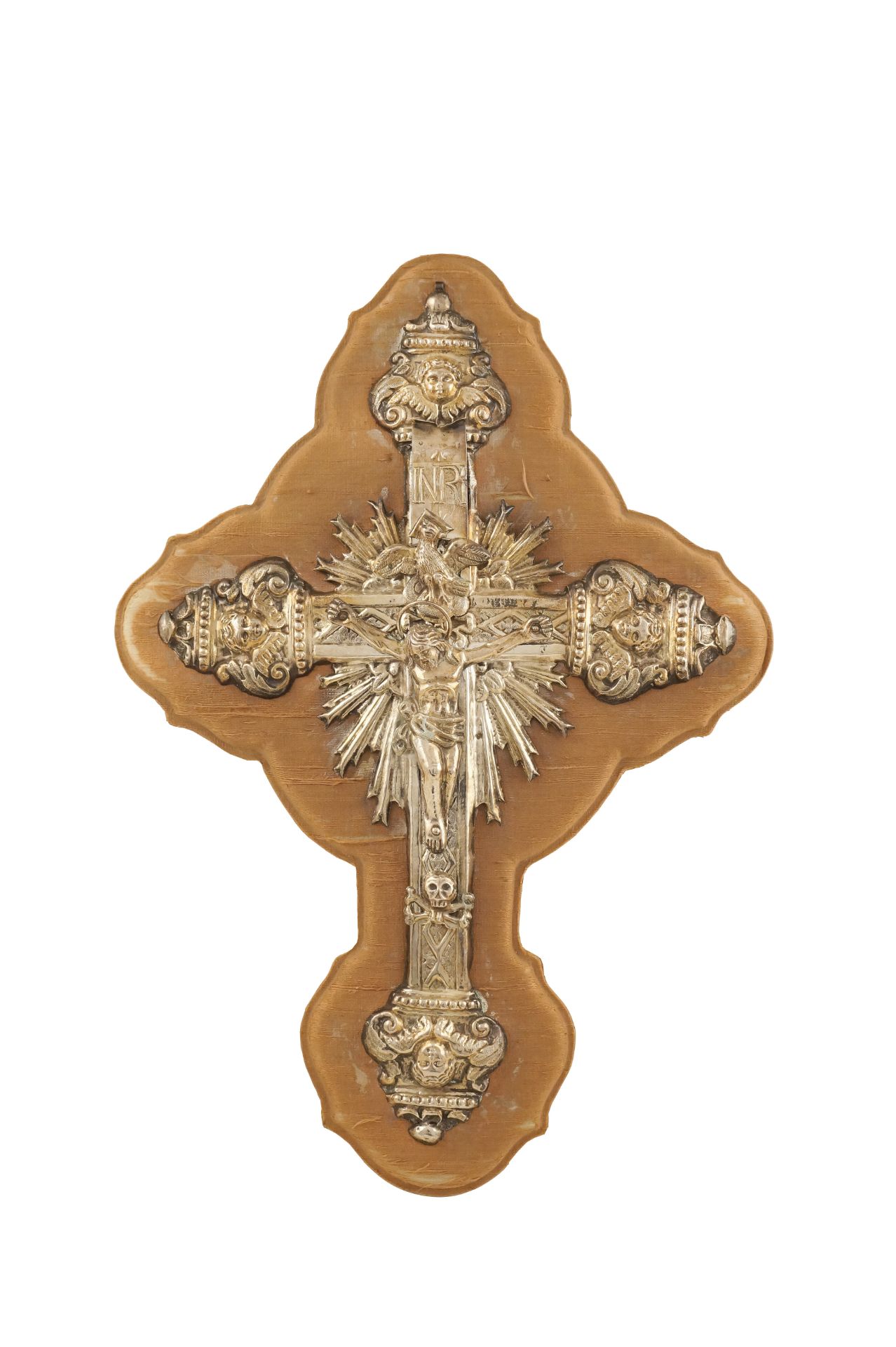 An Italian silver crucifix