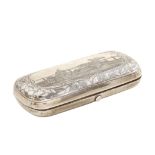 A Russian silver and niello snuff box