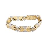 An 18k gold and steel Bulgari Spiga bracelet