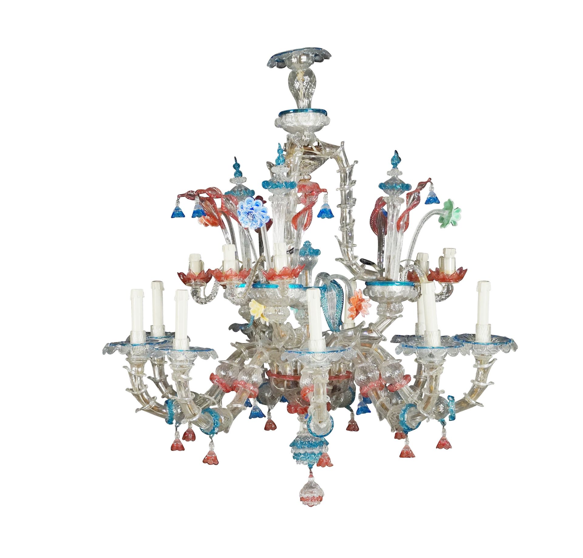 A great Rezzonico Murano glass chandelier